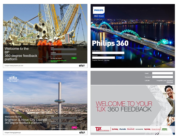 screenshot of ETS 360 Degree Feedback